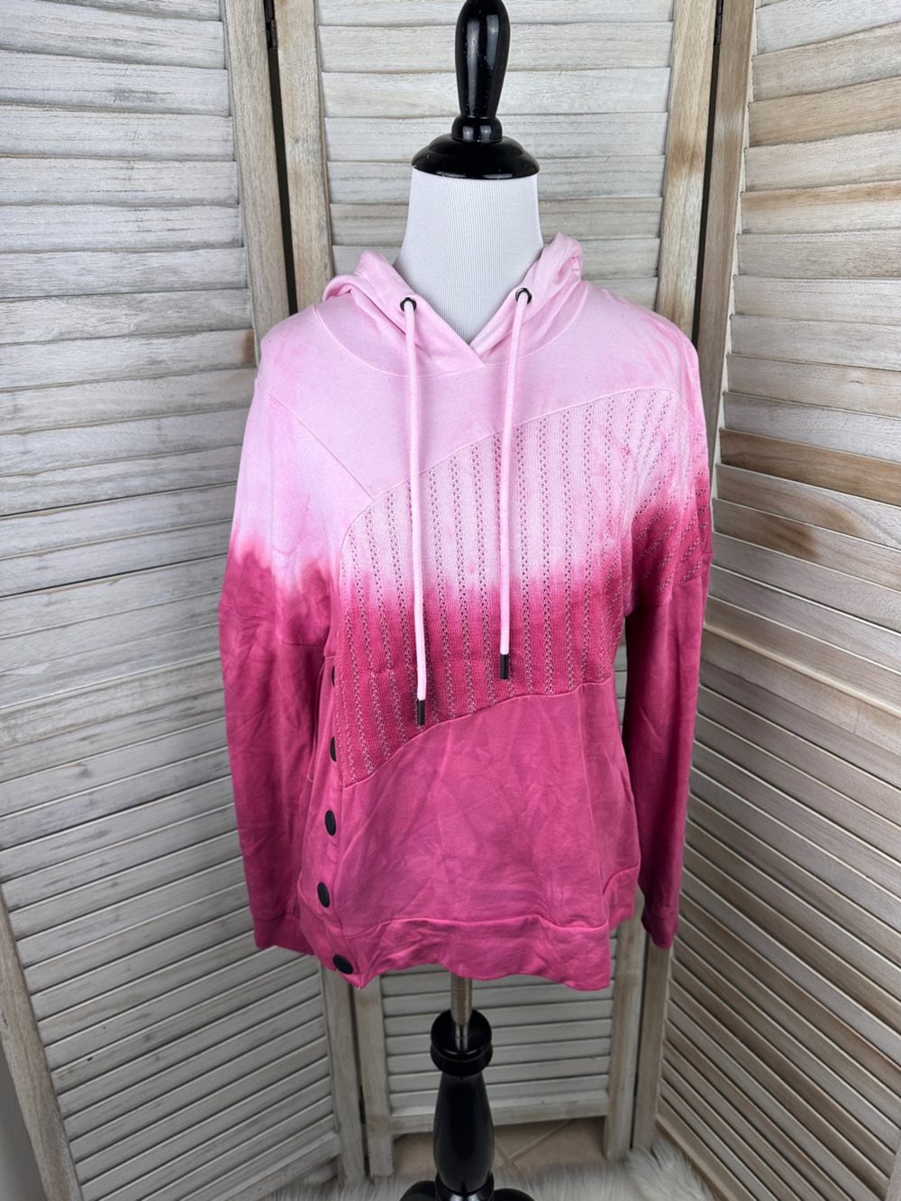 Cabi 5920 ATC Roundtrip Hoodie Pullover Custom Ombre Dye Design Work Size Small